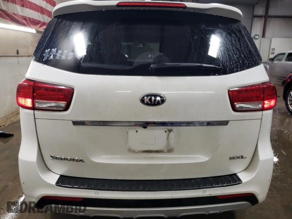 2018 Kia Sedona SX-L with VIN KNDME5C14J6374887, listed as a Copart auction lot 85730294 with 142,626 mi miles and Salvage Title. Bid and sale history available at carsss.com. Image 6.