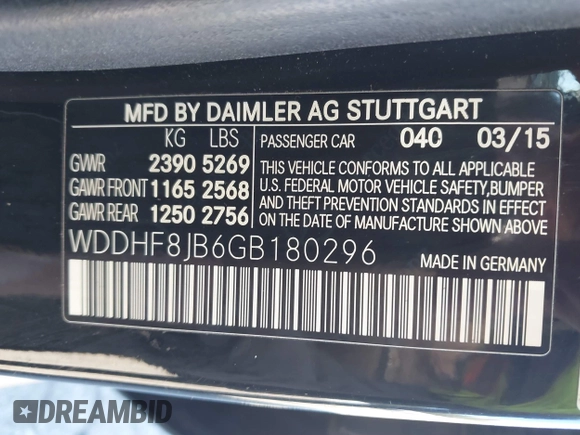 2016 Mercedes-Benz E-Class E 350 Luxury with VIN WDDHF8JB6GB180296, listed as a IAAI auction lot 40766378 with 1 mi miles. Bid and sale history available at carsss.com. Image 9.