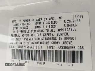 2016 Acura TLX Technology with VIN 19UUB2F56GA010371, listed as a IAAI auction lot 41984006 with 78,832 mi miles and . Bid and sale history available at DreamBid. Image 9.