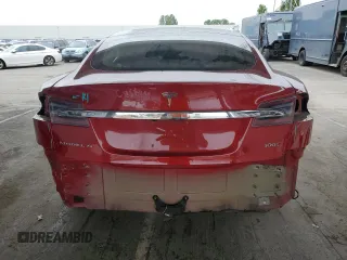 2017 Tesla Model S 100D with VIN 5YJSA1E29HF229425, listed as a Copart auction lot 54602195 with 128,886 mi miles and Salvage Title. Bid and sale history available at DreamBid. Image 6.