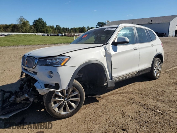 2017 BMW X3 xDrive28i z VIN 5UXWX9C31H0W70859, wystawiony jako Copart lot #54721075 z przebiegiem 184 916 mil mil oraz Szkoda całkowita • Salvage title. Historia ofert i sprzedaży dostępna na DreamBid. Obrazek 1.
