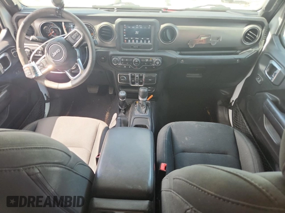 2020 Jeep Gladiator Sport S with VIN 1C6JJTAG0LL109695, listed as a Copart auction lot 63112895 with 53,491 mi miles and Non repairable. Bid and sale history available at DreamBid. Image 8.
