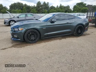 2015 Ford Mustang GT with VIN 1FA6P8CFXF5348412, listed as a Copart auction lot 58665155 with 41,878 mi miles and Salvage title. Bid and sale history available at DreamBid. Image 1.
