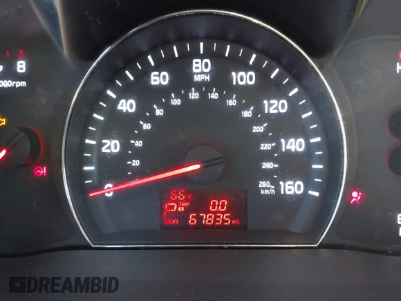 2014 Kia Sorento LX with VIN 5XYKT4A67EG528288, listed as a IAAI auction lot 42036077 with 67,835 mi miles. Bid and sale history available at carsss.com. Image 7.