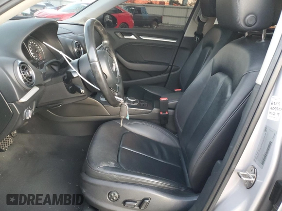 2015 Audi A3 Premium with VIN WAUAJGFF4F1052589, listed as a Copart auction lot 82726604 with 89,119 mi miles and Salvage title. Bid and sale history available at DreamBid. Image 7.