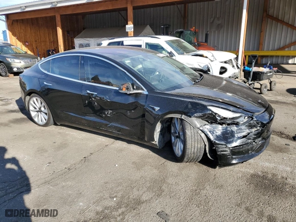 2018 Tesla Model 3 Long Range Battery with VIN 5YJ3E1EA9JF176389, listed as a Copart auction lot 48785925 with 43,812 mi miles and Salvage Title. Bid and sale history available at carsss.com. Image 4.