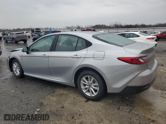2025 Toyota Camry LE with VIN 4T1DAACK1SU105476, listed as a Copart auction lot 50308245 with 3,356 mi miles and Salvage Title. Bid and sale history available at carsss.com. Image 2.