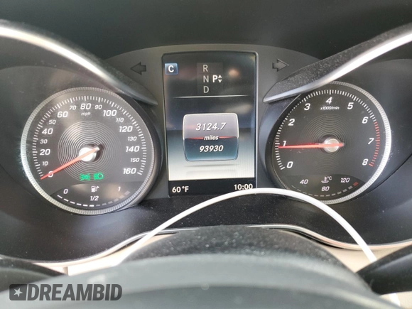2017 Mercedes-Benz C 300 with VIN 55SWF4KB9HU228024, listed as a Copart auction lot 47616745 with 93,930 mi miles and Salvage Title. Bid and sale history available at carsss.com. Image 9.