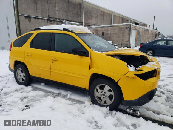 2002 Pontiac Aztek z VIN 3G7DA03E22S580481, wystawiony jako Copart lot #44932305 z przebiegiem Nie podano mil oraz Szkoda całkowita • Salvage title. Historia ofert i sprzedaży dostępna na DreamBid. Obrazek 4.