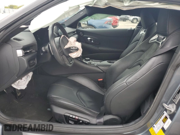 2020 Toyota GR Supra 3.0 with VIN WZ1DB4C06LW032954, listed as a Copart auction lot 62510144 with 0 mi miles and Salvage Title. Bid and sale history available at carsss.com. Image 7.