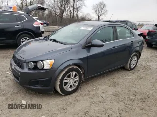 2013 Chevrolet Sonic LT with VIN 1G1JC5SB9D4193568, listed as a Copart auction lot 48080025 with 97,370 mi miles and Salvage Title. Bid and sale history available at DreamBid. Image 1.