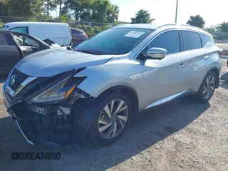 2020 Nissan Murano SL with VIN 5N1AZ2CJ6LN105493, listed as a IAAI auction lot 42487436 with 27,099 mi miles and . Bid and sale history available at DreamBid. Image 17.