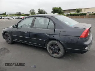 2001 Honda Civic EX with VIN 2HGES26761H549152, listed as a Copart auction lot 55165305 with 194,758 mi miles and Clean Title. Bid and sale history available at carsss.com. Image 2.