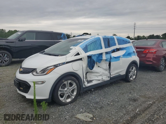 2020 Chevrolet Bolt EV LT with VIN 1G1FY6S05L4142708, listed as a Copart auction lot 43657025 with 41,992 mi miles and Salvage title. Bid and sale history available at DreamBid. Image 1.
