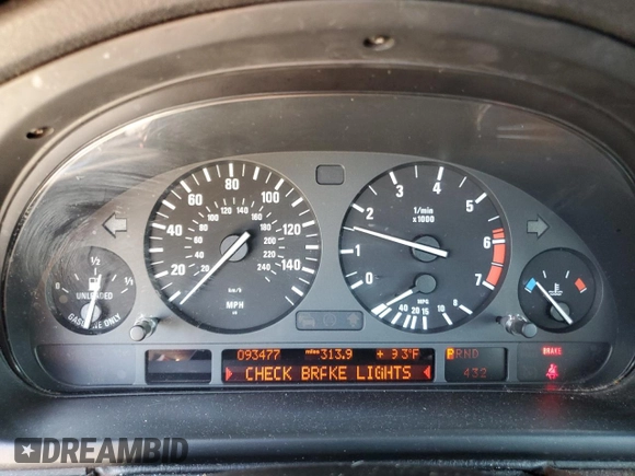 2001 BMW 5 Series 540i z VIN WBADN63441GM71806, wystawiony jako Copart lot #61294555 z przebiegiem 93 477 mil mil oraz Czysty tytuł • Clean title. Historia ofert i sprzedaży dostępna na DreamBid. Obrazek 9.