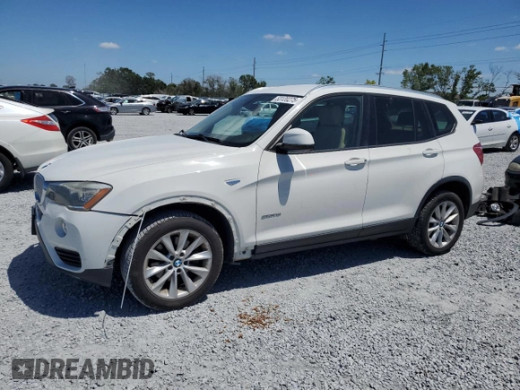 2016 BMW X3 sDrive28i with VIN 5UXWZ7C51G0R32183, listed as a Copart auction lot 53120275 with 110,532 mi miles and Salvage Title. Bid and sale history available at DreamBid. Image 1.
