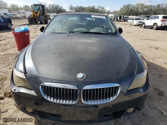 2005 BMW 6 Series 645Ci with VIN WBAEK73405B325330, listed as a Copart auction lot 84052984 with 138,783 mi miles and Salvage Title. Bid and sale history available at carsss.com. Image 5.