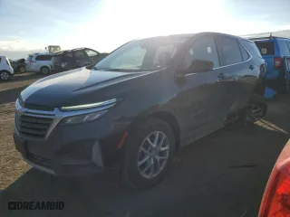 2022 Chevrolet Equinox LT with VIN 2GNAXUEV2N6144814, listed as a Copart auction lot 44556425 with 52,745 mi miles and Salvage Title. Bid and sale history available at carsss.com. Image 1.