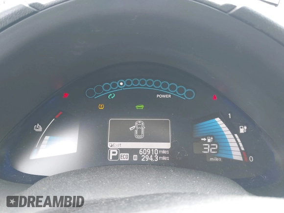2013 Nissan LEAF SL z VIN 1N4AZ0CP9DC405951, wystawiony jako IAAI lot #42406663 z przebiegiem 60 910 mil mil oraz . Historia ofert i sprzedaży dostępna na DreamBid. Obrazek 7.