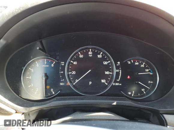 2019 Mazda CX-5 Signature with VIN JM3KFBEY2K0629688, listed as a Copart auction lot 49544295 with 51,261 mi miles and Salvage Title. Bid and sale history available at carsss.com. Image 9.