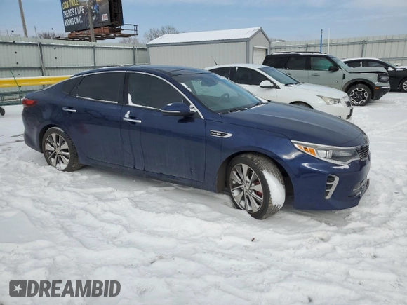 2016 Kia Optima SX Turbo with VIN 5XXGW4L2XGG041293, listed as a Copart auction lot 44734105 with 114,228 mi miles and Salvage Title. Bid and sale history available at carsss.com. Image 4.