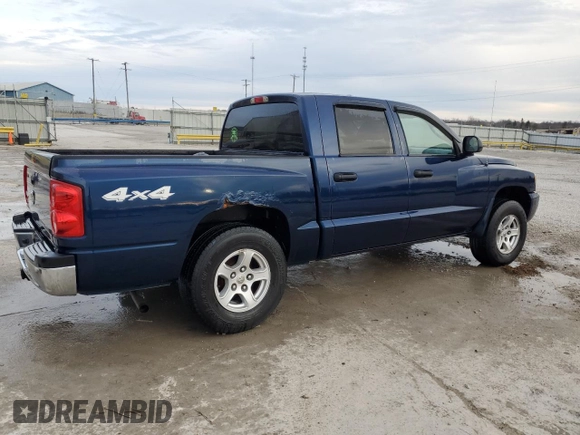 2006 Dodge Dakota SLT with VIN 1D7HW48K66S536209, listed as a Copart auction lot 45909015 with 117,531 mi miles and Salvage Title. Bid and sale history available at carsss.com. Image 3.