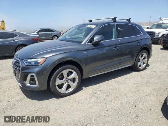 2023 Audi Q5 S line Premium Plus с VIN WA1EAAFY5P2009808, выставлен на аукционе Copart как лот 58793215 с пробегом 17 258 миль миль и Списание • Salvage title. История ставок и продаж доступна на DreamBid. Изображение 1.