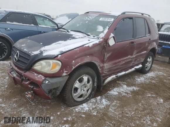 2003 Mercedes-Benz M 320 with VIN 4JGAB54E23A392023, listed as a Copart auction lot 44997015 with 139,835 mi miles and Salvage title. Bid and sale history available at DreamBid. Image 1.