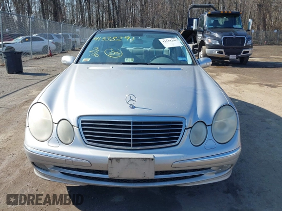 2003 Mercedes-Benz E-Class 3.2L with VIN WDBUF65J43A195490, listed as a IAAI auction lot 41538291 with 161,222 mi miles. Bid and sale history available at carsss.com. Image 12.