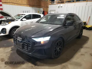 2020 Audi SQ8 z VIN WA1CWAF15LD023962, wystawiony jako Copart lot #76786504 z przebiegiem 8 254 mil mil oraz Szkoda całkowita • Salvage title. Historia ofert i sprzedaży dostępna na DreamBid. Obrazek 1.