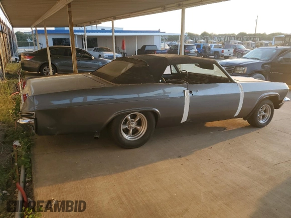 1965 Chevrolet Impala z VIN 166675S178371, wystawiony jako Copart lot #62475694 z przebiegiem 1 019 mil mil oraz Szkoda całkowita • Salvage title. Historia ofert i sprzedaży dostępna na DreamBid. Obrazek 3.