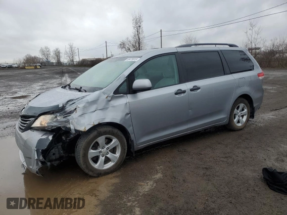 2012 Toyota Sienna with VIN 5TDZK3DC1CS213175, listed as a Copart auction lot 55475615 with 216,082 mi miles and Salvage title. Bid and sale history available at DreamBid. Image 1.