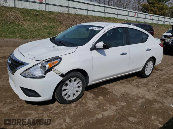 2019 Nissan Versa SV with VIN 3N1CN7AP0KL851937, listed as a Copart auction lot 54154575 with 67,344 mi miles and Salvage title. Bid and sale history available at DreamBid. Image 1.