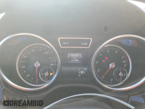 2017 Mercedes-Benz GLE 350 with VIN 4JGDA5JBXHA892335, listed as a Copart auction lot 55696965 with 121,483 mi miles and Salvage title. Bid and sale history available at DreamBid. Image 9.