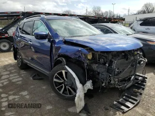 2019 Nissan Rogue SL with VIN 5N1AT2MV2KC826052, listed as a Copart auction lot 46827424 with 0 mi miles and Salvage Title. Bid and sale history available at carsss.com. Image 4.