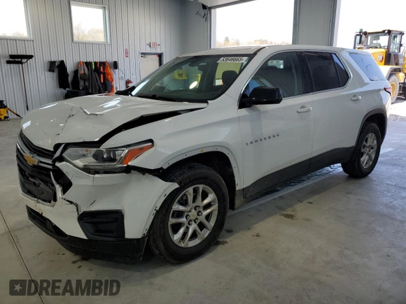 2020 Chevrolet Traverse LS with VIN 1GNERFKW8LJ314419, listed as a Copart auction lot 53646665 with 67,630 mi miles and Salvage Title. Bid and sale history available at carsss.com. Image 1.