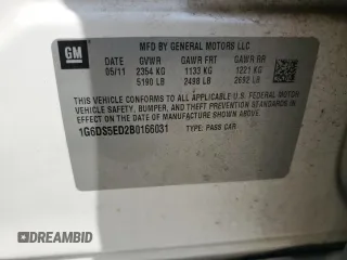 2011 Cadillac CTS Premium with VIN 1G6DS5ED2B0166031, listed as a Copart auction lot 63663675 with 158,709 mi miles and Salvage title. Bid and sale history available at DreamBid. Image 12.