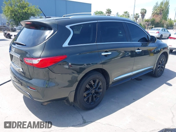 2014 Infiniti QX60 with VIN 5N1AL0MM4EC500639, listed as a IAAI auction lot 42098988 with 69,261 mi miles and . Bid and sale history available at carsss.com. Image 4.