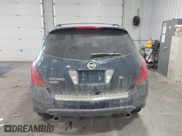 2006 Nissan Murano SL with VIN JN8AZ08W36W514065, listed as a IAAI auction lot 41335177 with 169,662 mi miles and . Bid and sale history available at DreamBid. Image 16.