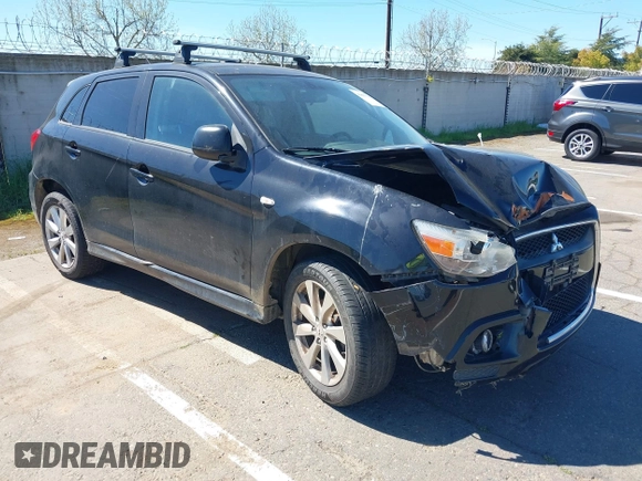 2012 Mitsubishi Outlander Sport SE with VIN JA4AR4AU4CZ004887, listed as a IAAI auction lot 41891518 with 1 mi miles. Bid and sale history available at carsss.com. Image 1.