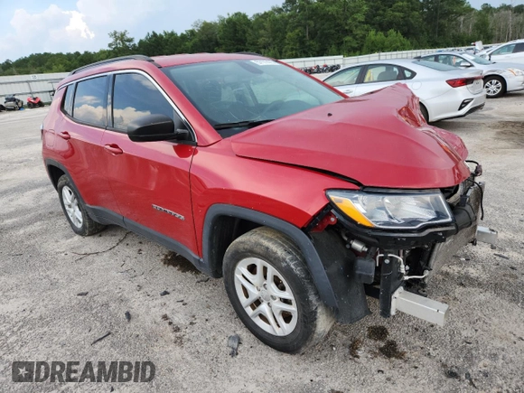 2020 Jeep Compass Sport with VIN 3C4NJCAB9LT169798, listed as a Copart auction lot 57177475 with Not provided miles and Clean title. Bid and sale history available at DreamBid. Image 4.