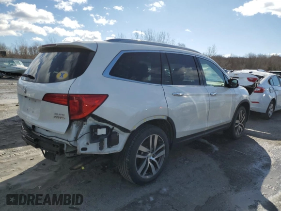 2017 Honda Pilot Elite with VIN 5FNYF6H04HB042922, listed as a Copart auction lot 44606285 with 126,089 mi miles and Salvage Title. Bid and sale history available at DreamBid. Image 3.