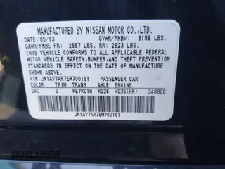2014 Infiniti Q50 Premium with VIN JN1AV7AR7EM700161, listed as a IAAI auction lot 41973223 with 218,288 mi miles and . Bid and sale history available at carsss.com. Image 9.