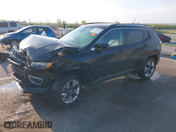 2019 Jeep Compass Limited with VIN 3C4NJDCB7KT622852, listed as a IAAI auction lot 42200945 with 53,746 mi miles and . Bid and sale history available at DreamBid. Image 2.