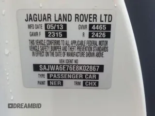 2014 Jaguar F-Type V6 with VIN SAJWA6E76E8K02867, listed as a Copart auction lot 41671135 with 87,325 mi miles and Clean Title. Bid and sale history available at DreamBid. Image 12.