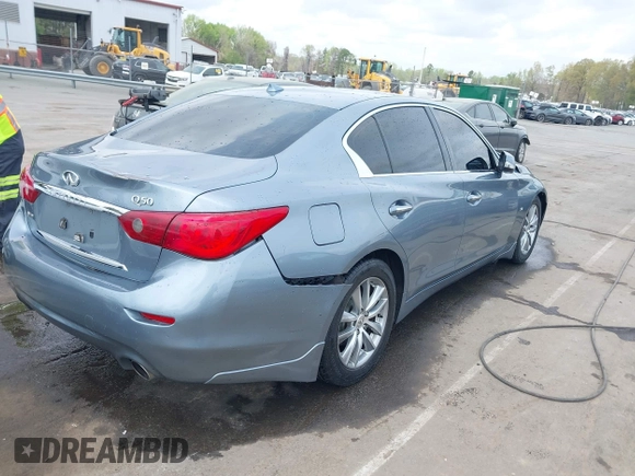 2014 Infiniti Q50 Sport with VIN JN1BV7AR4EM693478, listed as a IAAI auction lot 41882549 with 190,011 mi miles and . Bid and sale history available at DreamBid. Image 4.