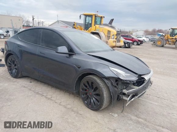 2023 Tesla Model Y Performance with VIN 7SAYGDEF2PF757113, listed as a IAAI auction lot 41881175 with 54,809 mi miles and . Bid and sale history available at DreamBid. Image 1.