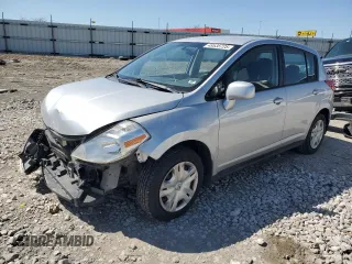 2010 Nissan Versa 1.8 S with VIN 3N1BC1CPXAL436182, listed as a Copart auction lot 49535725 with 176,613 mi miles and Salvage Title. Bid and sale history available at carsss.com. Image 1.