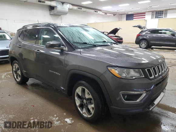 2020 Jeep Compass Limited with VIN 3C4NJDCB7LT216880, listed as a Copart auction lot 46085755 with 47,265 mi miles and Salvage Title. Bid and sale history available at carsss.com. Image 4.