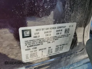 2020 Buick Encore GX Select with VIN KL4MMESL6LB097153, listed as a Copart auction lot 60819435 with 55,715 mi miles and Salvage title. Bid and sale history available at DreamBid. Image 13.